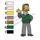 Ned Flanders Simpsons Embroidery